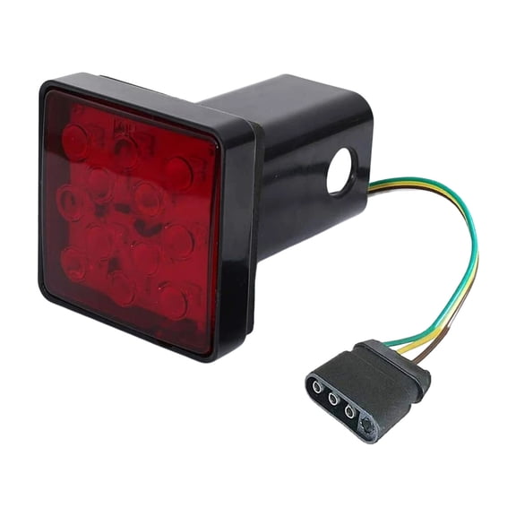 2Inch 12 LED Brake Light Trailer Hitches Cover Truck Brake Light With Bright LED Bulbs And Easy Installation