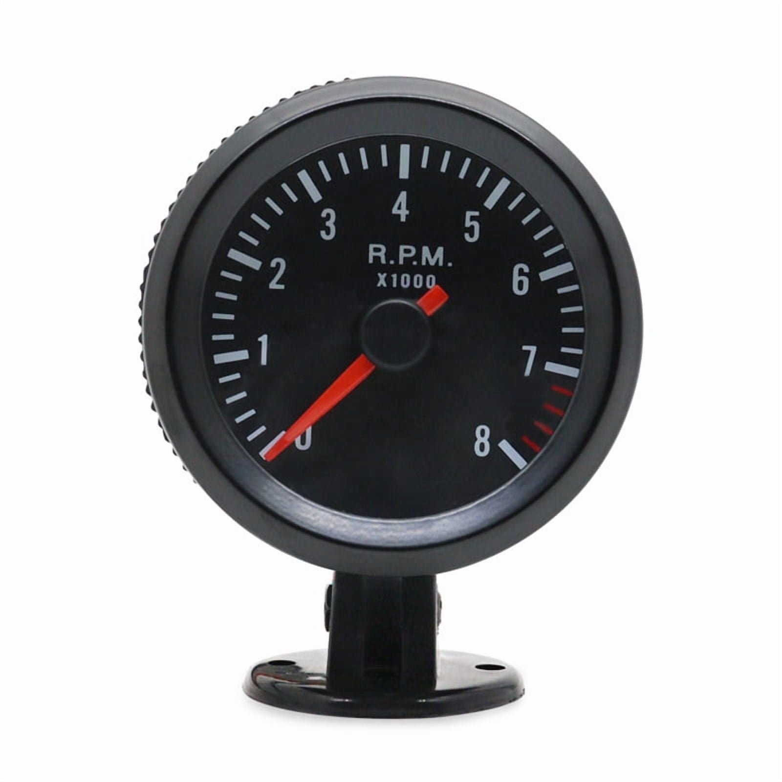 2Inch 52mm Car Meter Tachometer RPM Gauge 0-8000RPM Analog Black Case ...