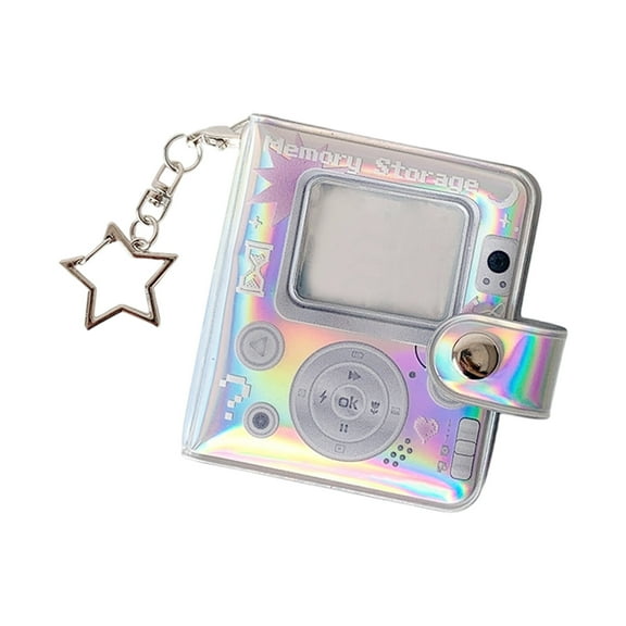 2Inches Minis Photo Album with Keychian Card Binder Photocard Holder with Pendants 32 Pocket Photocard Binder Album