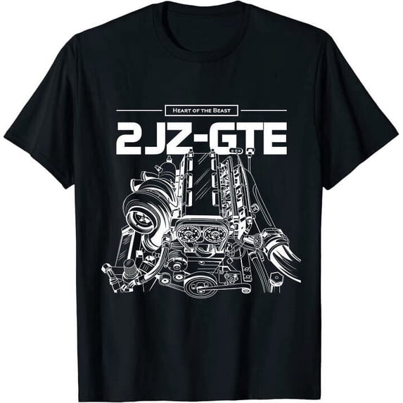 2jse Engine 2JZ GTE Engine Shirt Classic Tee T-Shirt Size M to 3XL Made in the USA ...