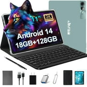 جهاز لوحي 2K مقاس 11 بوصة، أحدث جهاز لوحي يعمل بنظام Android مقاس 11 بوصة، شاشة 2K، جهاز لوحي 2 في 1، ثماني النواة، 18 جيجابايت من ذاكرة الوصول العشوائي + 128 جيجابايت من ذاكرة القراءة فقط + 1 تيرابايت، كاميرا 5+5+13 ميجابكسل، بطارية 9000 مللي أمبير، واي فاي 5G/2.4G، بلوتوث، حافظة