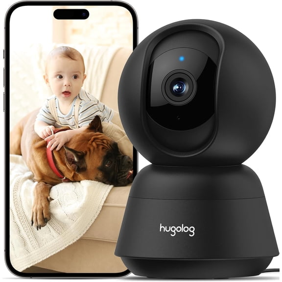 2K 3MP Indoor Pan/Tilt Security Camera with Auto-Focus,Ideal for Baby Monitor/Pet Camera/Home Security,Starlight Color Night Vision,Human/Pet AI,US Cloud,Compatible with Alexa