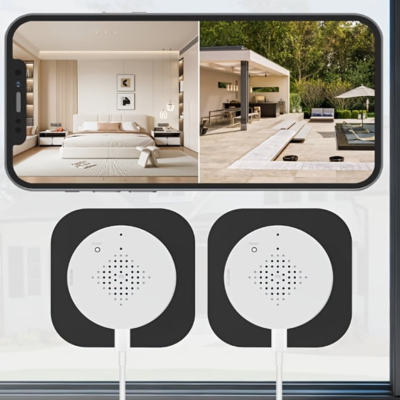 2K 3MP Window & WiFi Indoor Camera, 911 Detection, Local Cloud Storage, Color Night Vision, Easy Install