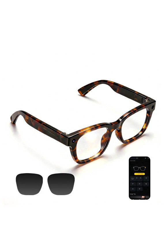 4K AI Smart Glasses with 1080P Camera, 164 Languages Real-Time Translation Bluetooth Sunglasses, Smart Voice Control & AI Visual Recognition Eyewear