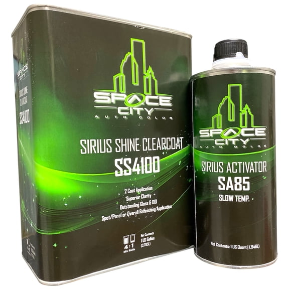 2K Automotive Urethane Clear Coat 4:1 Kit with SLOW Activator Sirius Shine SS4100