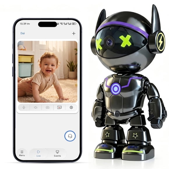 Kazilan Baby Monitor, 5G/2.4Ghz WiFi Baby Camera, 2K Indoor Camera for Home Security, Two-Way Talk, Night Vision, Human Detection, Siren Alarm with Phone App