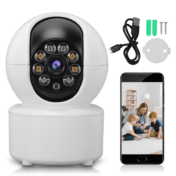 2K Baby Monitor Indoor,Home Security Camera with Two-Way Audio, 360 Rotation, IR Night Vision