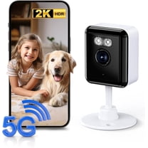 2K Cameras for Home Security, 2.4/5GHz Wi-Fi 6 Indoor Camera for Dog/Pet/Nanny/Baby, AI Text Recognition, Smart Search, Color Night Vision, 2 Way Talk, Human Detection
