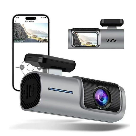 2K Dual Dash Cam Front and Rear with WiFi GPS, 140° Wide Angle HD Night Vision Car Camera, Mini Hidden Dashboard Recorder with Loop Recording & Parking Monitoring