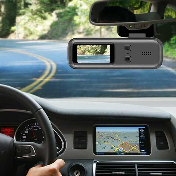 2K Front & Interior Dash Cam with Night Vision, G-Sensor & Loop Recording  Motion Detection, 140 Wide Angle, Plug-and-Play Design for Cars  Includes Battery & Easy Setup