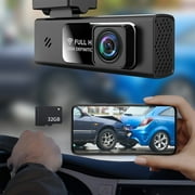 2K Full HD Smart Dash Cam for Cars - Built-in G-Sensor, WDR Night Vision, Voice Control, Loop Recording, WiFi & App Control, Parking Monitor, Includes 16GB-128GB Card