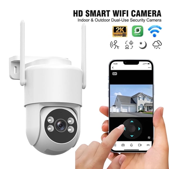 AnjiSee CB05 Adjustable 2K HD Baby Monitor, White, 1 Count