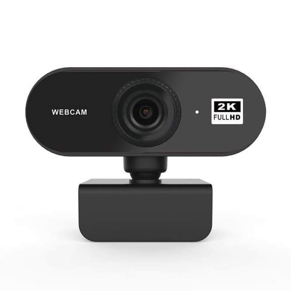 2K HD Webcam, Plug-and-Play with Mic, Auto Focus, 360 Rotation for Zoom, Teams