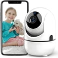 thumbnail image 1 of 2K HD Wifi Baby Monitor Camera with Night Vision,Two-Way Audio, AI Auto Tracking Smart Monitoring for Baby, Nanny,Pet,White, 1 of 10