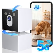 2K Indoor Security Camera, 5G&2.4G WiFi Cameras for Home Security, 360°Pan/Tilt Baby/Dog/Pet Camera, 911 Emergency, 2-Way Talk, AI Descriptive Notification, Color Night Vision