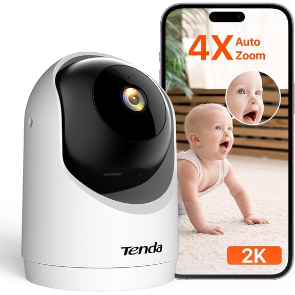 2K Indoor Security Camera for Baby Monitor, WiFi 6 Pet/Dog Camera for Home Security, 360 Pan/Tilt, 2-Way Audio, Motion Detection, Night Vision, 24/7 Cloud & SD Card Storage(CP3-V3.0)