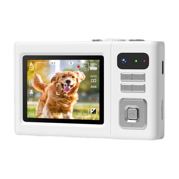 2K Kids Digital Camera with 16X Digital Zoom, 2.8 Inch Display Screen Vintage CCD Anti-Shake Point and Shoot Compact Travel Camera for Kids Teens Beginners, Black (3.9 x 2.4 x 1.2 in / 10 x 6 x 3 cm)