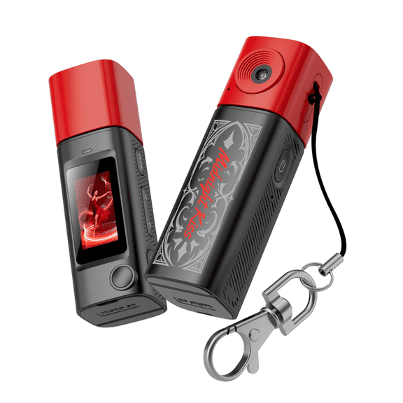 2K Mini Camera, Portable Lipstick Keychain Digital Camcorder with 0.96" Screen, 270° Rotating Lens & 16GB Card, Small Pocket Sports Video Recorder for Students, Travel & Vlogging Gift（Black）