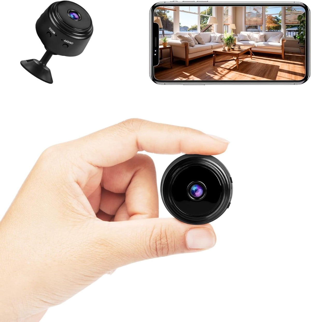 2K Mini WiFi Camera A9: Indoor Security Camera with Live Feed, Motion Detection & Night Vision, Baby/Pet Monitor (No SD Card)