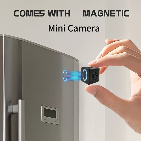 2K Mini WiFi Camera, Night Vision, Magnetic Mount, USB & Battery Powered, for Home, Baby & Pet Monitoring