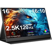 UPERFECT 4K Portable Monitor, 16" 3840x2400 IPS Laptop Monitor, 1200 Nits Brightness Screen USB C HDMI Computer Gaming Display with Speakers & Smart Cover