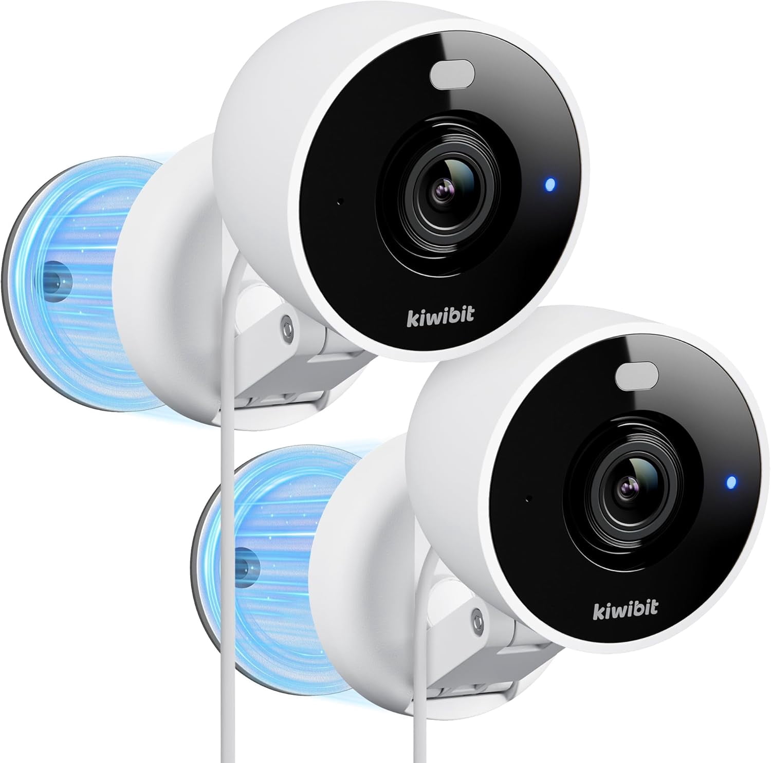 2K Security Camera Indoor/Outdoor, Magnetic Wired Cameras for Home Security, Pet Camera, Baby Monitor, AI Detection, Color Night Vision, 2.4GHz WiFi, SD & Cloud Storage, Works with Alexa