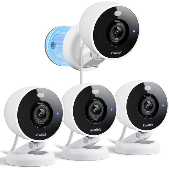 2K Security Camera Indoor/Outdoor, Magnetic Wired Cameras for Home Security, Pet Camera, Baby Monitor, AI Detection, Color Night Vision, 2.4GHz WiFi, SD & Cloud Storage, Works with Alexa
