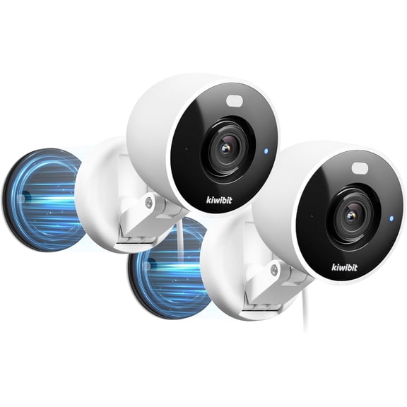 2K Security Camera Indoor/Outdoor, Magnetic Wired Cameras for Home Security, Pet Camera, Baby Monitor, AI Detion, Color Night Vion, 2.4GHz WiFi, SD & Cloud Storage, Works with Alexa