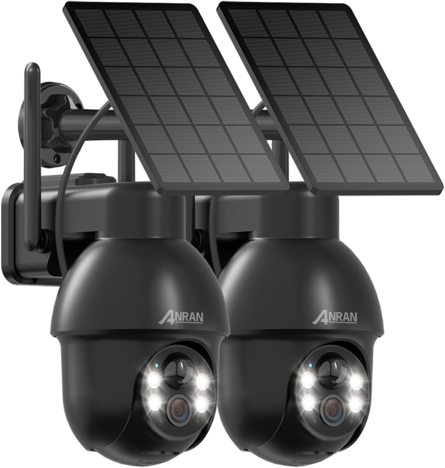 2K Solar Camera Outdoor Wireless, 2 Pack 2.4G WiFi 360° PTZ Camera for ...