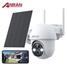 2K Solar Security Camera with Spotlight, ANRAN 360 View Wir…
