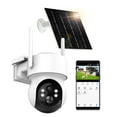 thumbnail image 1 of 2K Solar Security Cameras Wireless Outdoor, Battery Powered PTZ 4MP WiFi Camera for Home Security with Flashlight Color Night Vision, Siren Alarm, PIR Motion Detection, 2-Way Talk, Cl-oud/SD Storage, 1 of 10