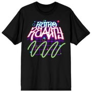 2K Tech Y2K Retro Reality Neon Lights Crew Neck Short Sleeve Mens Black T-shirt-3XL
