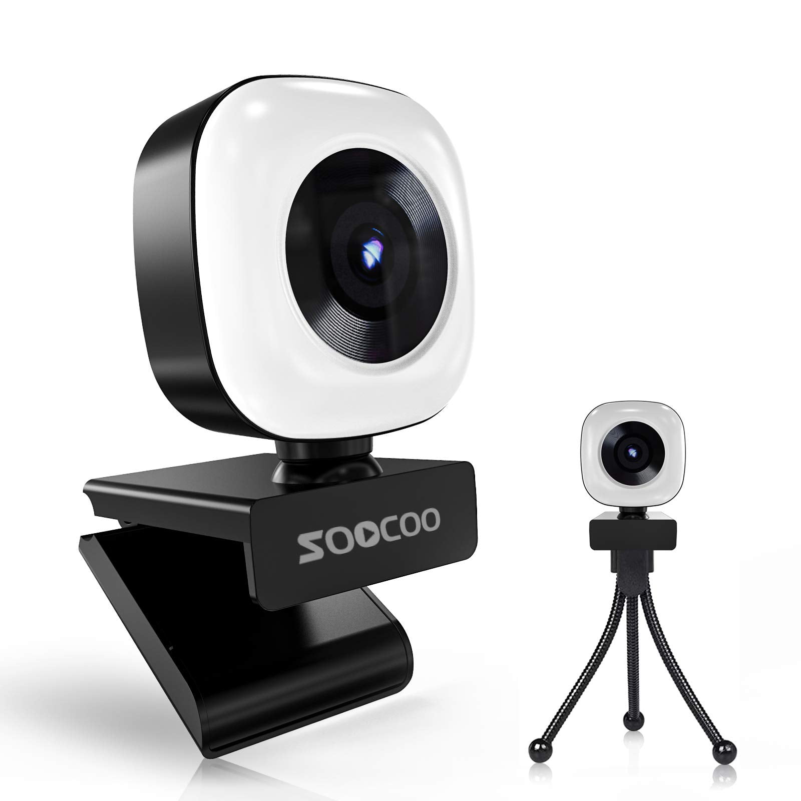 Full HD Webcam With Light With Light Ring, Microphone, And Drie Speed Touch  Beauty Ideal For PC, Laptop, Desktop 2K Resolution From Tonytoppy, $29.38