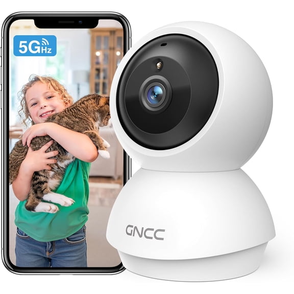 2K WiFi Cameras for Home Security, Security Camera Indoor, Baby/Pet Camera with Phone App, 2.4/5GHz, Motion Detector, Night Vision, 2-Way Audio, SD/Cloud Storage, Works with Alexa & Google Home
