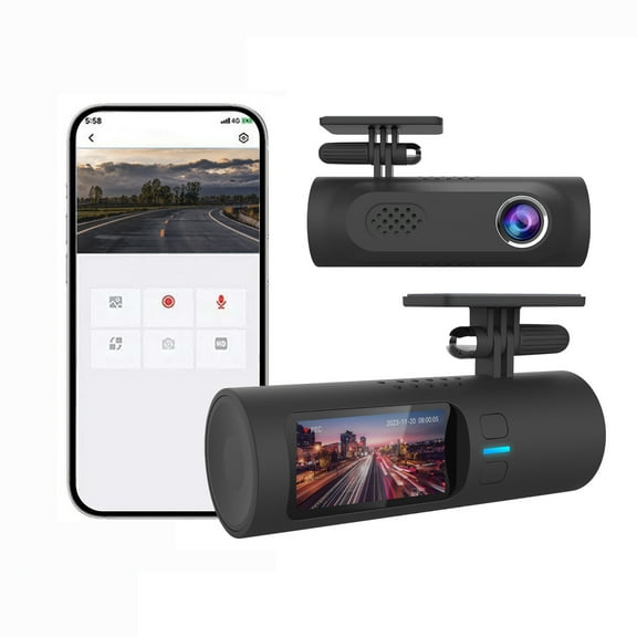 2K WiFi Dash Cam with APP Control, 1296P Night Vision Car Camera, 170 Wide Angle, Loop Recording, G-Sensor, 24H Parking Mode, Easy Install, Smart Dashboard Camera for Cars