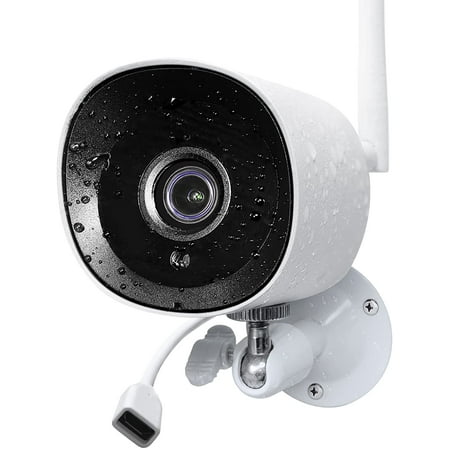 2K Wifi Surveillance Camera for Outdoor and Indoor,with Night Vision, Motion Detection,Waterproof,Cloud Storage,Power Cable,Support Alexa