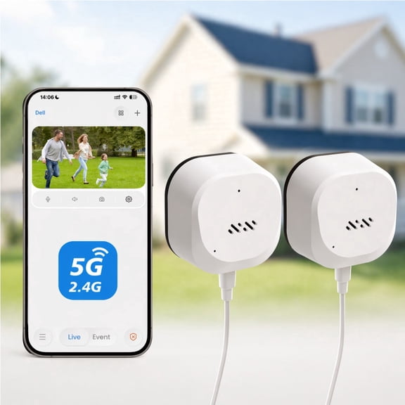 2K Window Camera with Full-Color Night Vision, AI Smart Alerts, Motion Detection and Dual-Band WiFi