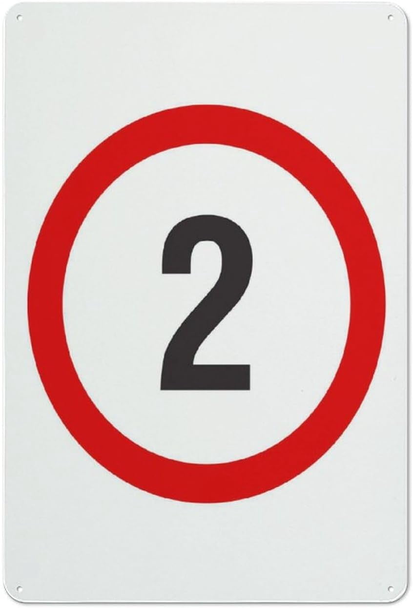 2Km Speed Sign Warning Sticker-Security Sign Outdoor Sign 8