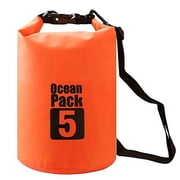 2L/3L/5L/10L/15L/20L/30L 500D Tarpaulin Heavey-Duty PVC Water Proof Dry Bag Sack for Kayaking/Boating/Canoeing/Fishing/Rafting/Swimming/Camping/SnowboardingOrange, 2L