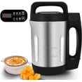 thumbnail image 1 of Homtone 2L 6-in-1 Multifunctional Milk and Soup Maker with LCD Panel, Stainless Steel, Non-Stick, 1 of 10