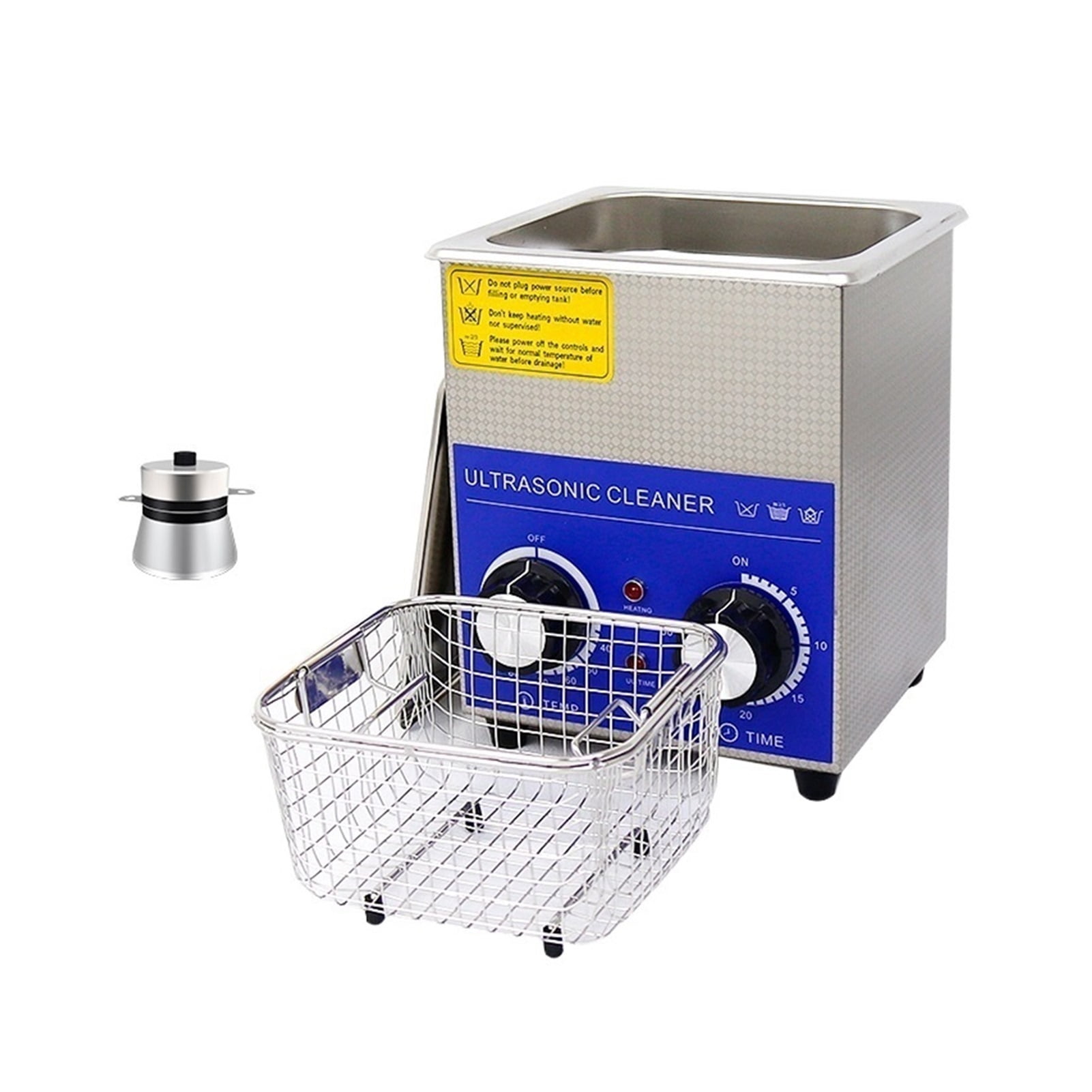 2L 60W Portable Ultrasonic Cleaner, Ultrasonic Jewelry Cleaner, With Heater Timer, Glasses Dental Nozzle Hardware 20-80 ,Strong Cleaning