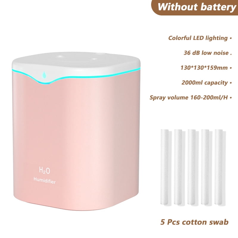 2L Air Humidifier Essential Oil Aroma Diffuser Double Nozzle With