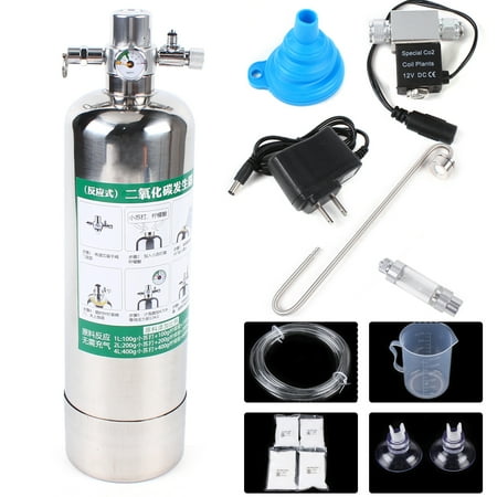 2L Aquarium Plants Cylinder CO2 Generator System Kit Carbon Dioxide Reactor DIY Used To Produce CO2.