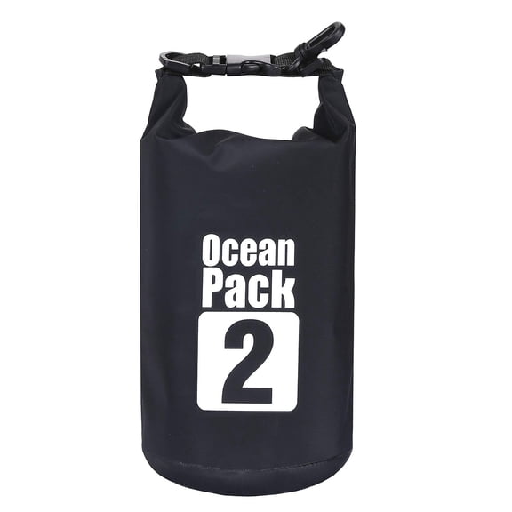 2L Black 500D Tarpaulin Heavey-Duty PVC Water Proof Dry Bag Sack for Kayaking / Boating / Canoeing / Fishing / Rafting / Swimming / Camping / Snowboarding