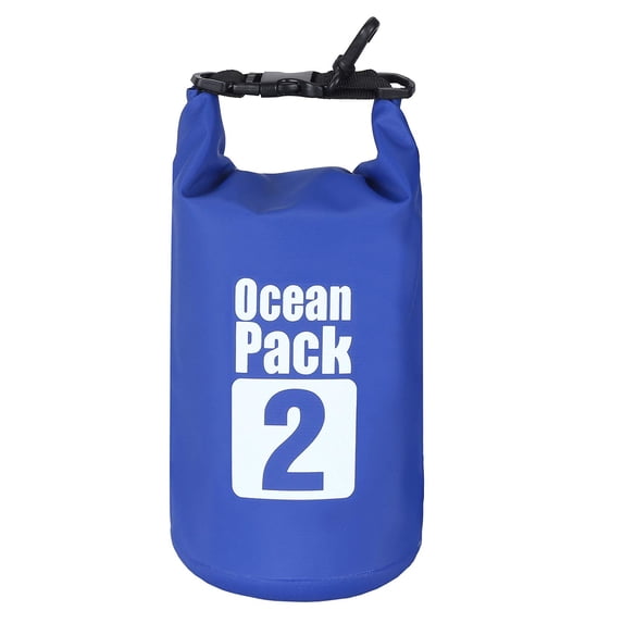 2L Blue 500D Tarpaulin Heavey-Duty PVC Water Proof Dry Bag Sack for Kayaking / Boating / Canoeing / Fishing / Rafting / Swimming / Camping / Snowboarding