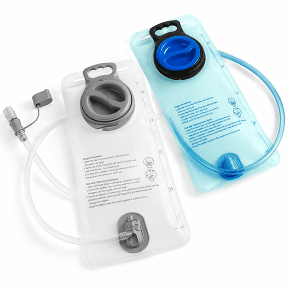 2L Blue White Leak Proof Hydration Bladder Reservoir for Outdoor Activities
