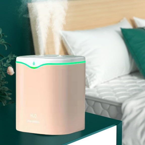 2L Cool Mist Humidifier for Bedroom Large Room Plants Essential Oil Diffuser Adjustable Quiet 2000mL Tank Timer Night Light USB Operation Green Pink White