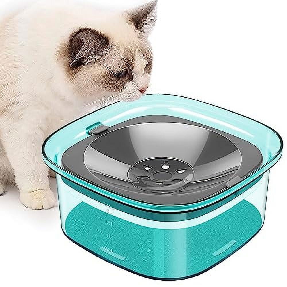 2L Dog Water Bowl Non Spill Splash Free Pet Floating Water Bowl Anti
