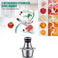 thumbnail image 1 of 2L Electric Food Chopper Food Processor Stainless Steel Bowl Blender Grinder, 1 of 18