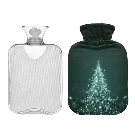 2L Fully Printed Hot Water Bottle Cover + Hot Water Bottle For Hot & Cold Compresses Light Tree